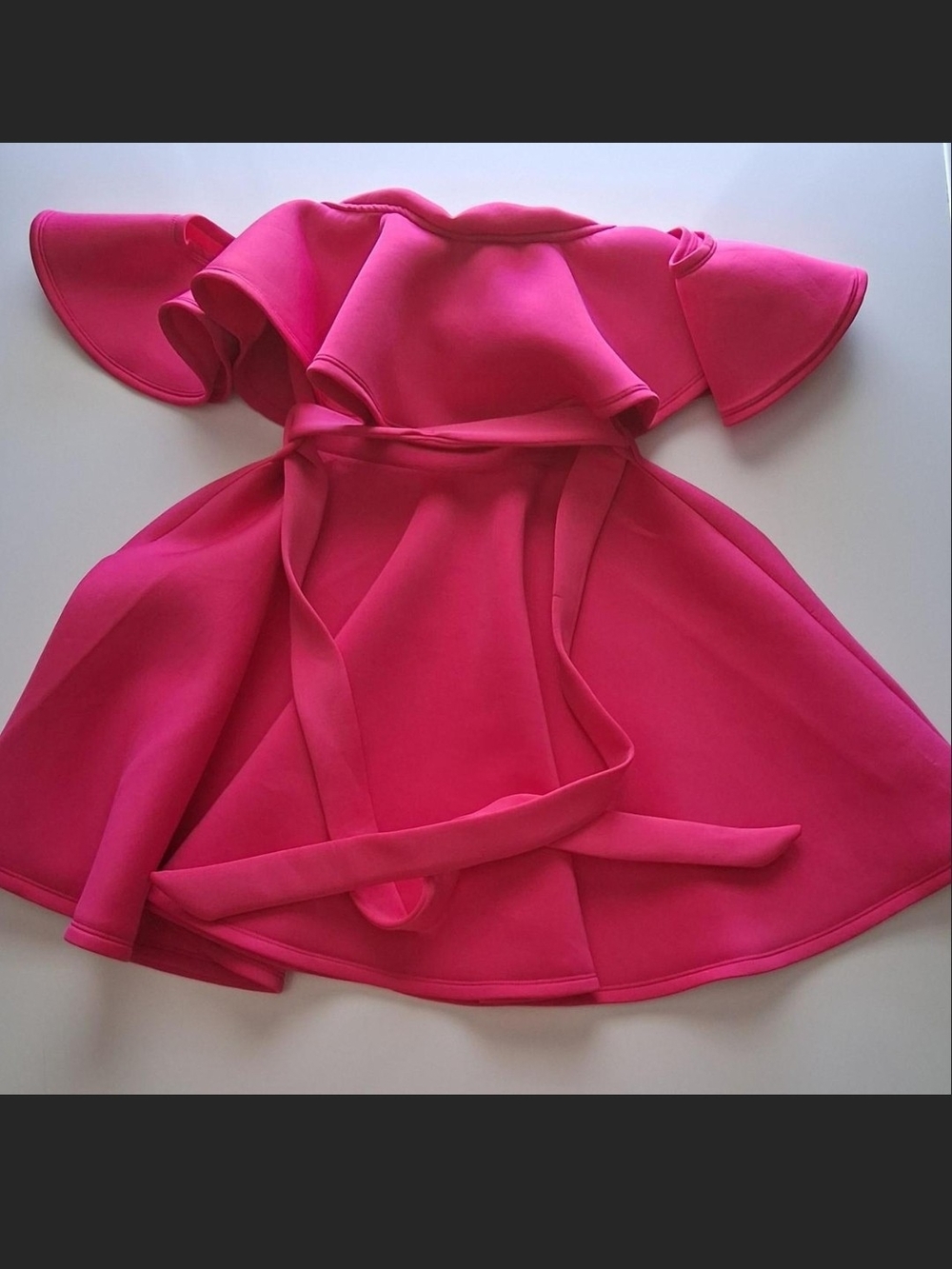 Women's Pink Off-Shoulder Dress with Waist Tie